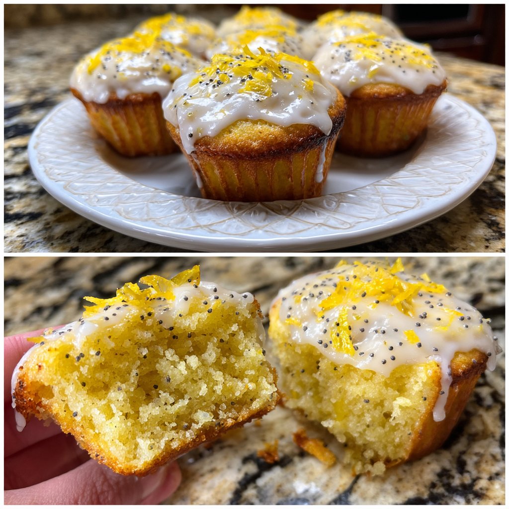 Spring Lemon Poppyseed Cupcakes